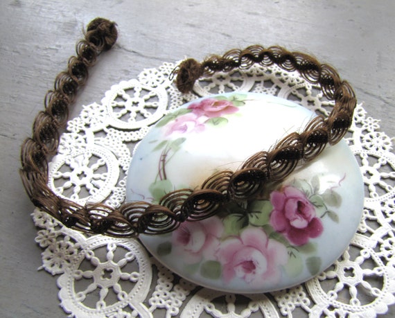 Antique Swedish Style Hairwork Necklace , Mournin… - image 5