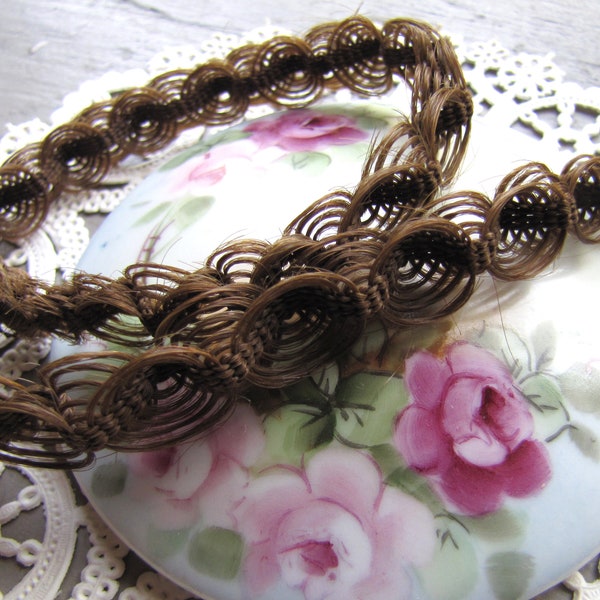 Antique Swedish Style Hairwork Necklace , Mourning Jewelry, Antique Jewelry, Victorian Jewelry, Unusual Hair, Hair Jewelry, Choker Necklace