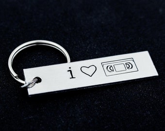 I Love VHS Keychain