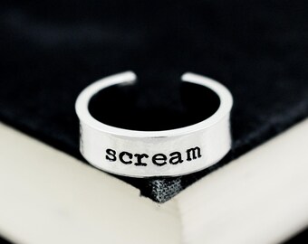Scream Ring: Minimalist Gothic Horror Jewelry