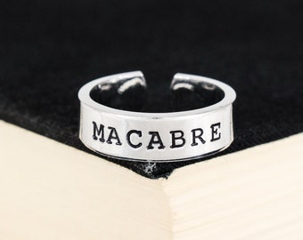 Macabre Ring, Halloween, Horror, Goth, Aluminum Ring