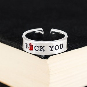 F*ck You Ring, Mature, Aluminum Cuff Ring