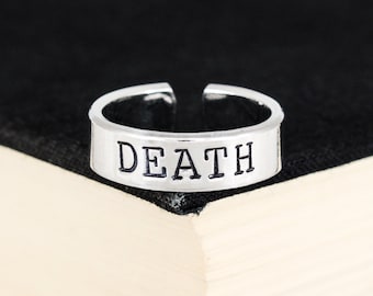 Death Ring, Death Metal, Metalhead, Aluminum Cuff Ring