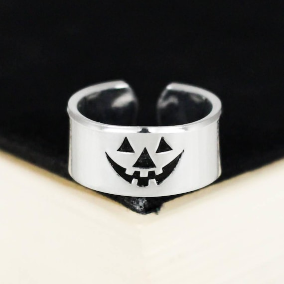 Jack o lantern Halloween Ring Pumpkin Jewelry Fall Gift Etsy
