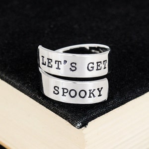 Let&#39;s Get Spooky Wrap Ring:  Minimalist Gothic Horror