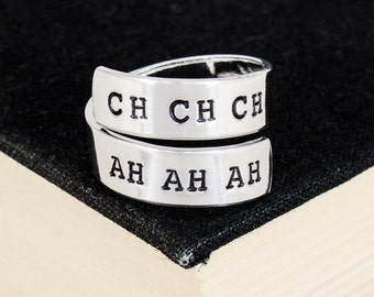 Ch Ch Ch Ah Ah Ah Ring, Voorhees, Horror Movies, Halloween Ring, Aluminum Wrap Ring