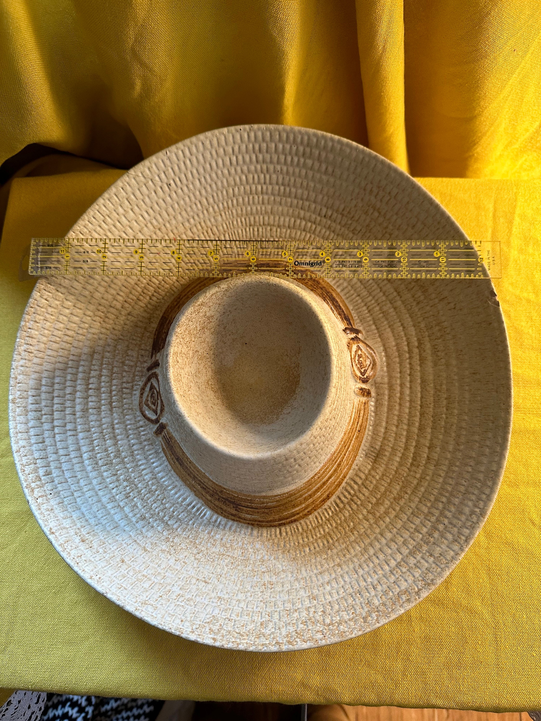 Treasure Craft Vintage Pottery Sombrero Chip and Dip Bowl Etsy