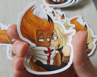 Tristeva Sticker, couple, fanart, pinpin, fantastic, magical