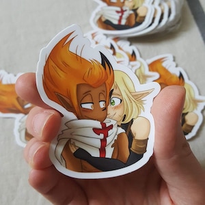 Tristeva Sticker, couple, fanart, pinpin, fantastic, magical