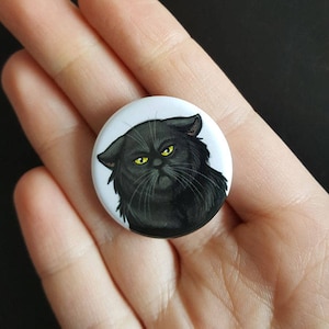 Black cat grumpy magnet, fridge magnets, magnetic fridge, magnet featuring funny cat, grumpy black cat, crazy cat, happy cat, kitten