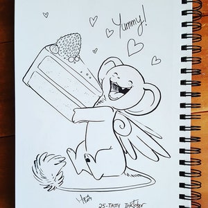 Drawtober day 25  tasy, keroberos, cardcaptor, sakura, kero
