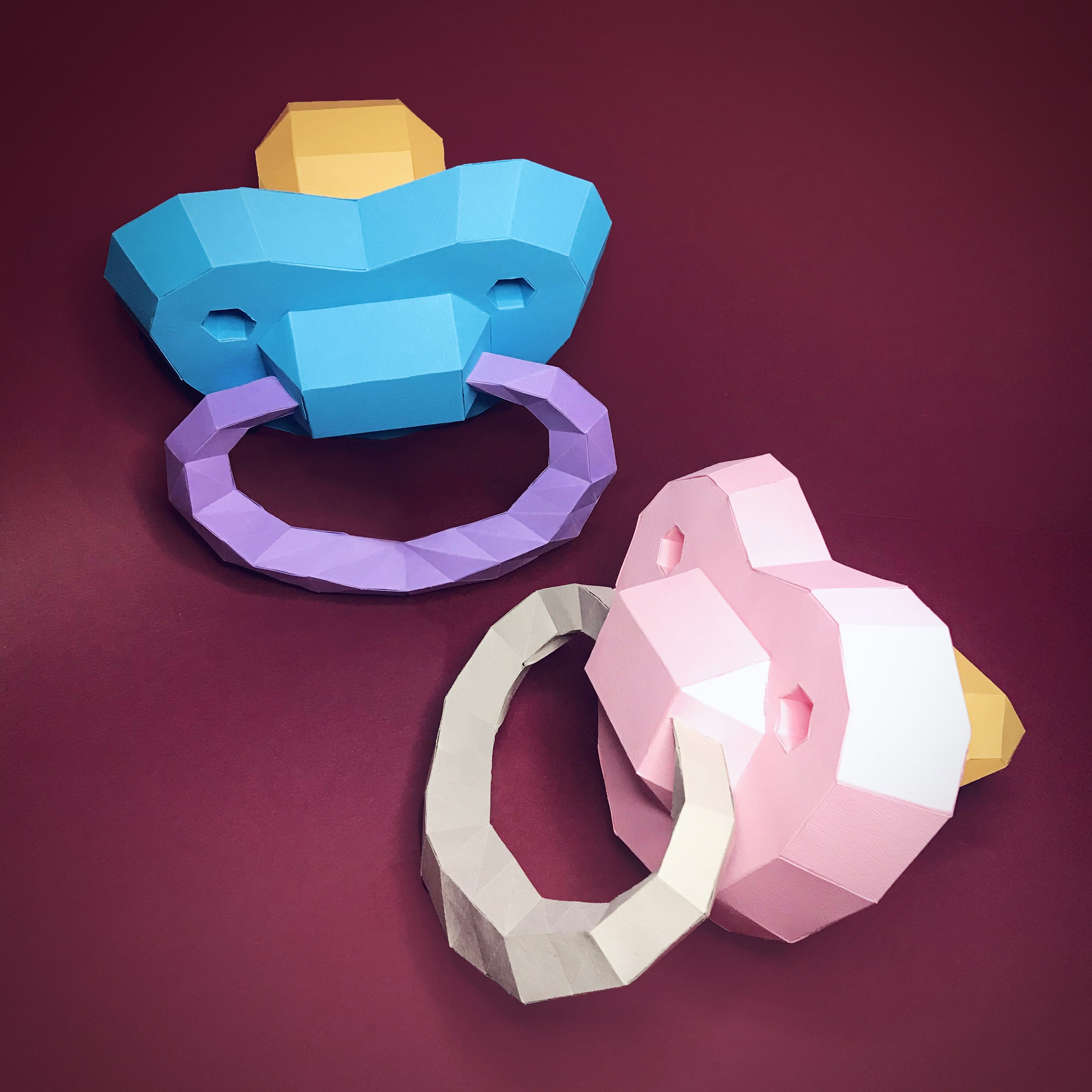 Printable Pacifierx DIY Papercraft 3D Pacifier PDF Printable Template - Etsy UK