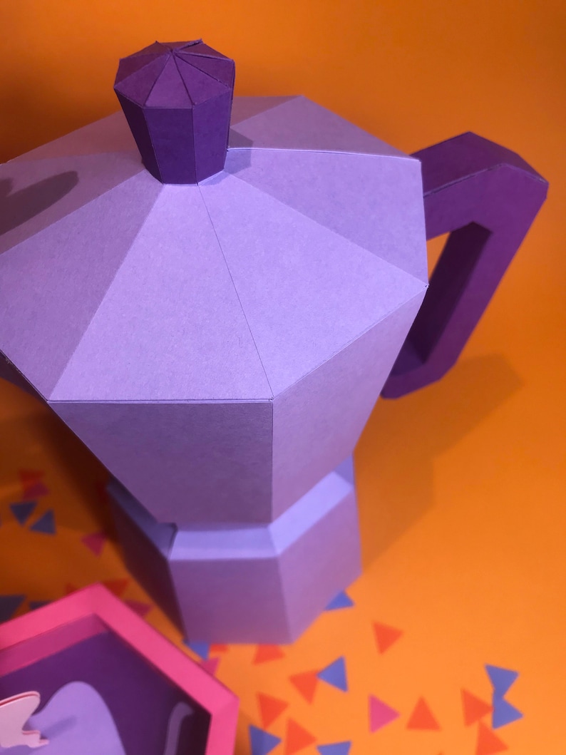 DIY Morning Coffee 3D Paper Craft Printable Template Set Etsy