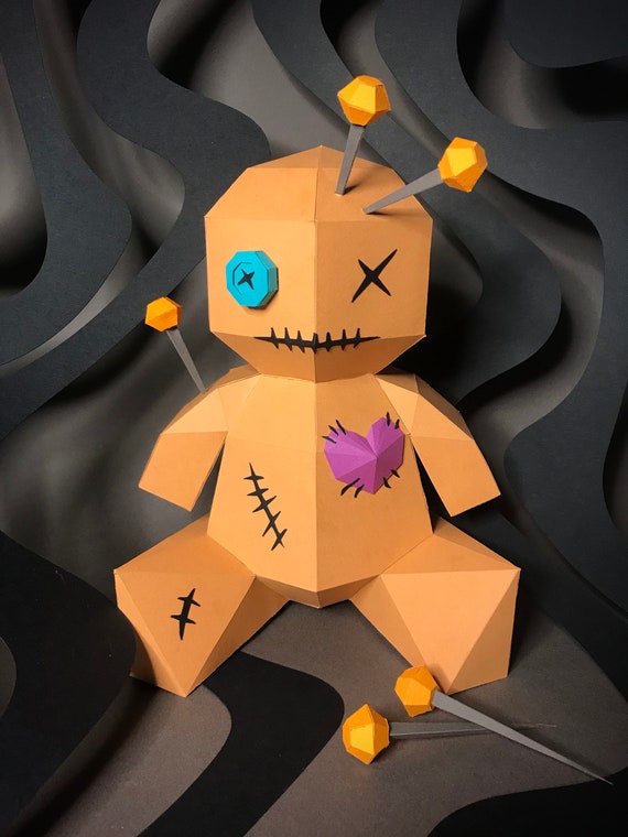 DIY Paper Craft Voodoo Doll Halloween House Decor PDF Printable Template -   Canada