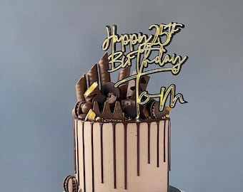 Décoration De Gâteau D'anniversaire En Acrylique Pour Hommes