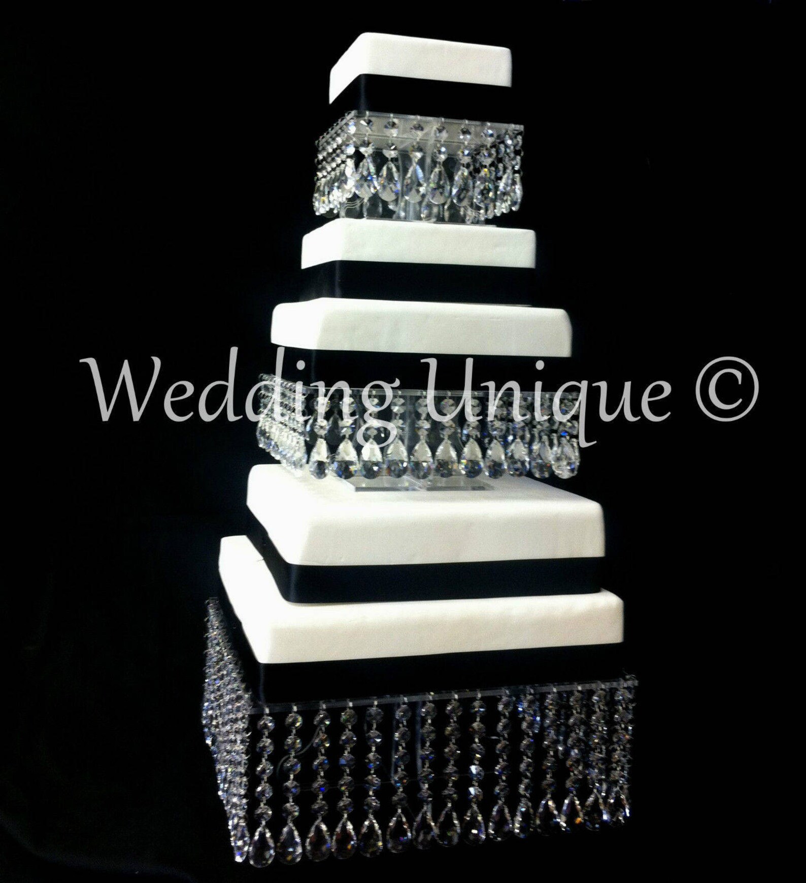 Crystal Wedding Cake Stand Square Chandelier Cake Stand | Etsy UK