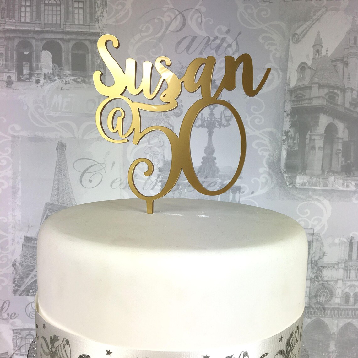 Personalised Name Birthday Cake Topper Custom Lasercut Script Acrylic ...