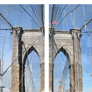 Gregoire Ganter Fotografie - Brooklyn-Brücke Ost-Säule-Postkarte (Stadtansichten Serie)