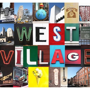 Set di 5 - cartoline di quartiere di West Village (New York City Series)