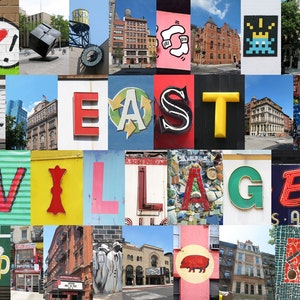 Set of 5 - East Village neighborhood postcards (New York City Series)