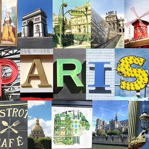 Conjunto de 5 - Postal del Barrio de París