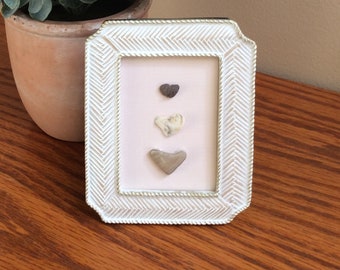 Mini Framed Heart Rocks