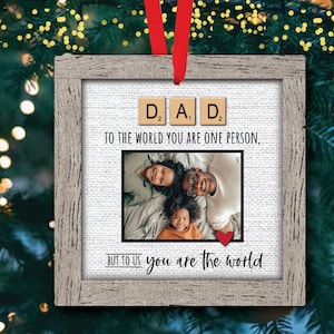Dad/ Daddy Scrabble Ornament; Dad Ornament; Father ornament; Christmas Ornament