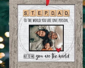 Stepdad /Bonus Dad Scrabble Ornament; Stepdad Ornament; Bonus Dad ornament