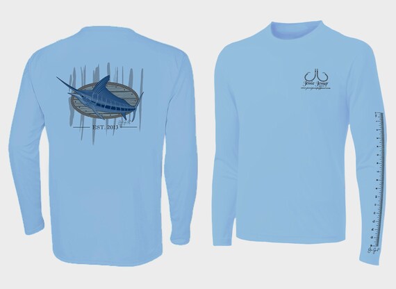 Blue Performance Long Sleeve Tee | Etsy 