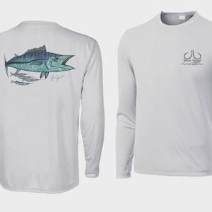 Adult Fishing Shirt Hooked On Wahoo