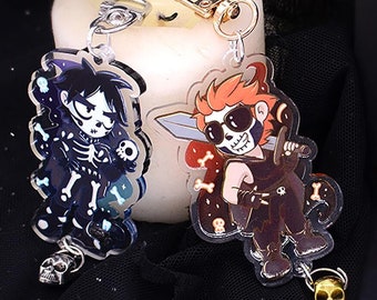 Harrow and Gideon the ninth, The locked tomb acrylic keychains