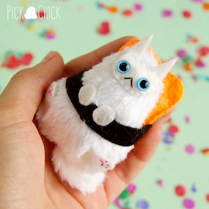 Fat Cat Sushi Keychain miniature plush art toy