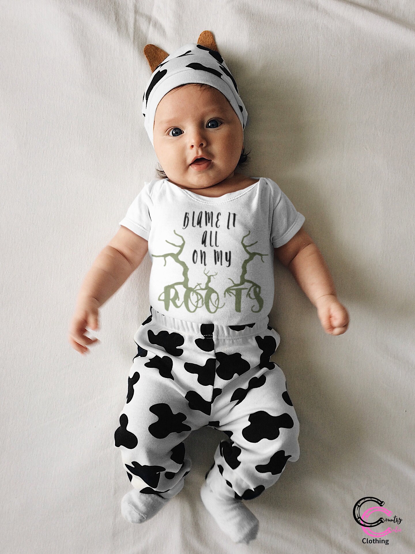 Blame It All on My Roots Baby One Piece Creeper Baby Bodysuit
