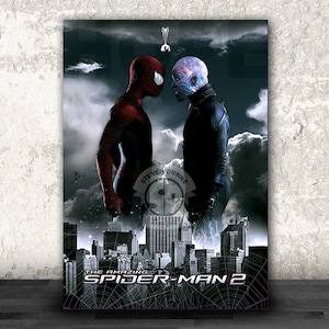 The Amazing Spiderman 2 poster. Bespoke movie print of the 2014 film