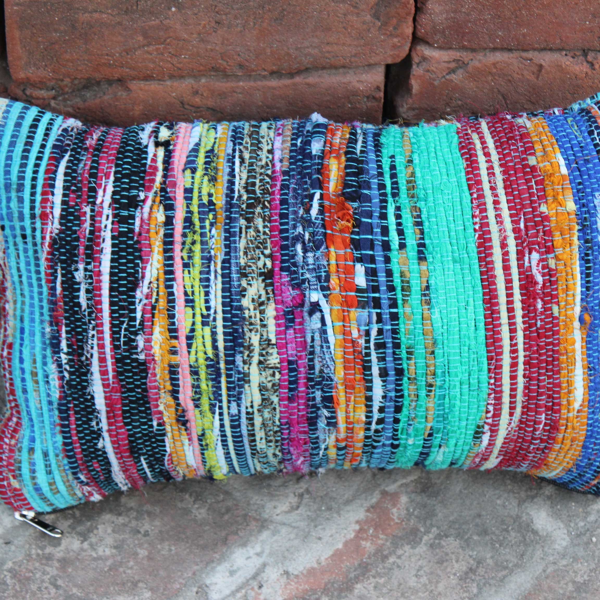 Turquoise Lumbar Boho Pillow cover Indian pillow Bohemian Etsy