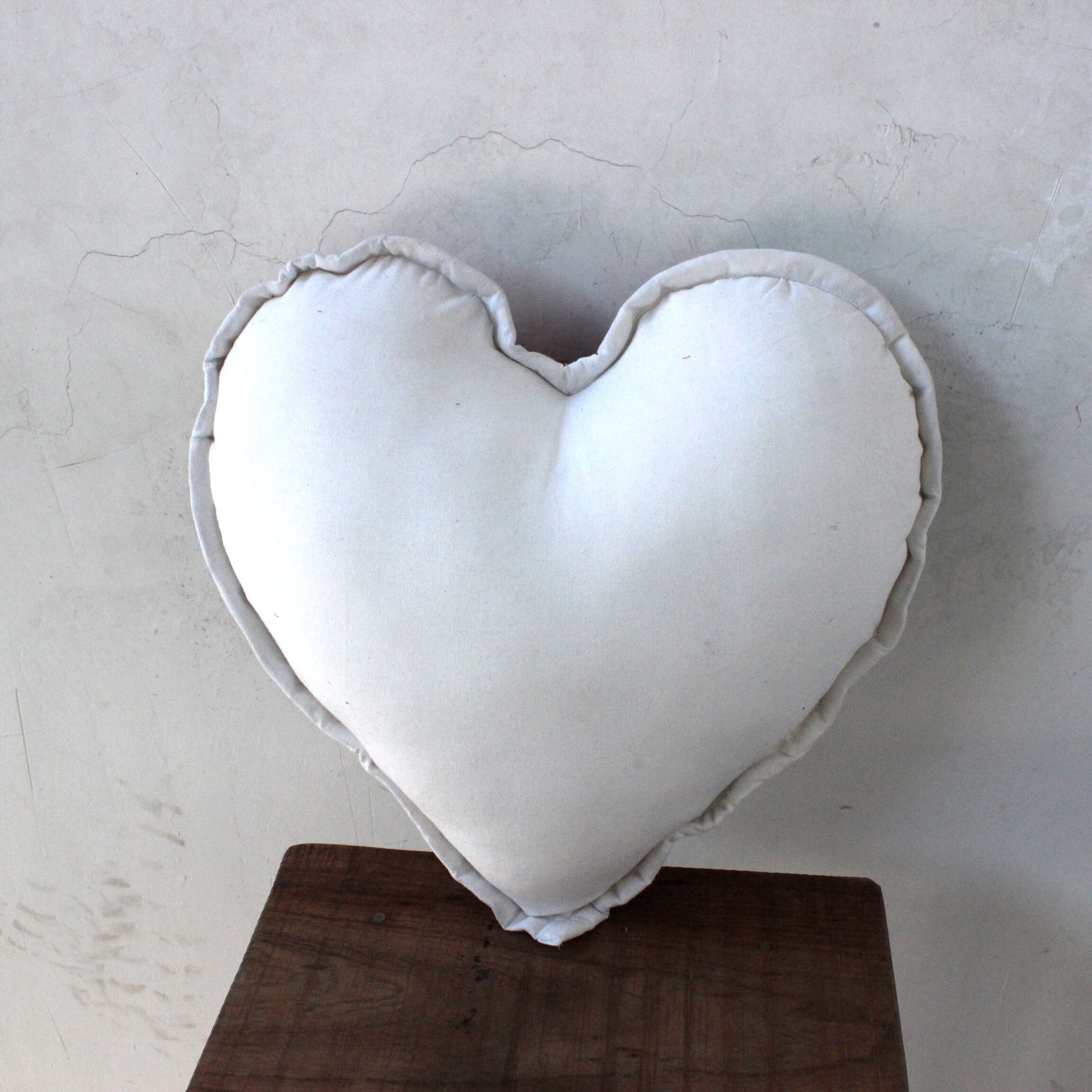 White Heart Pillow Filled Mother Day Gift Heart Cushion Etsy UK