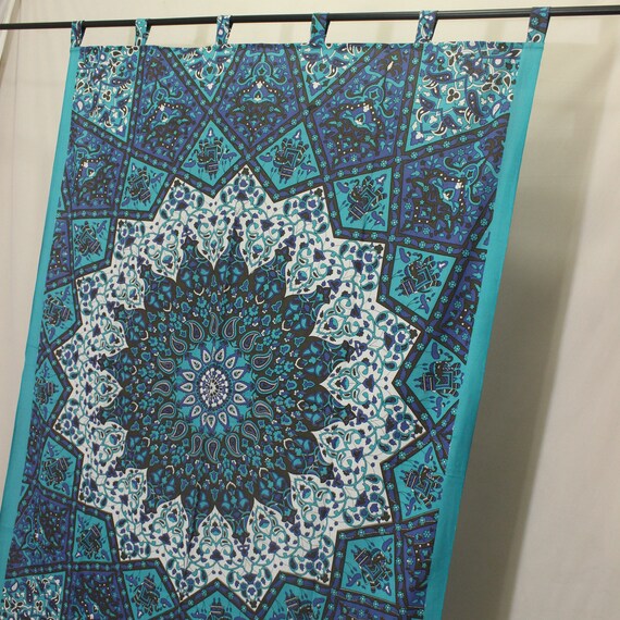 Psychedelic Curtains Hippie Curtain Star Print Curtain Etsy