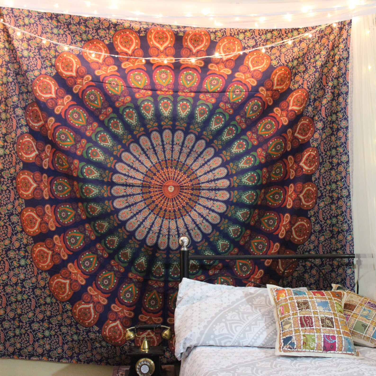 Cool Indian Tapestry Bohemian Tapestry Wall Hanging Mandala  Etsy