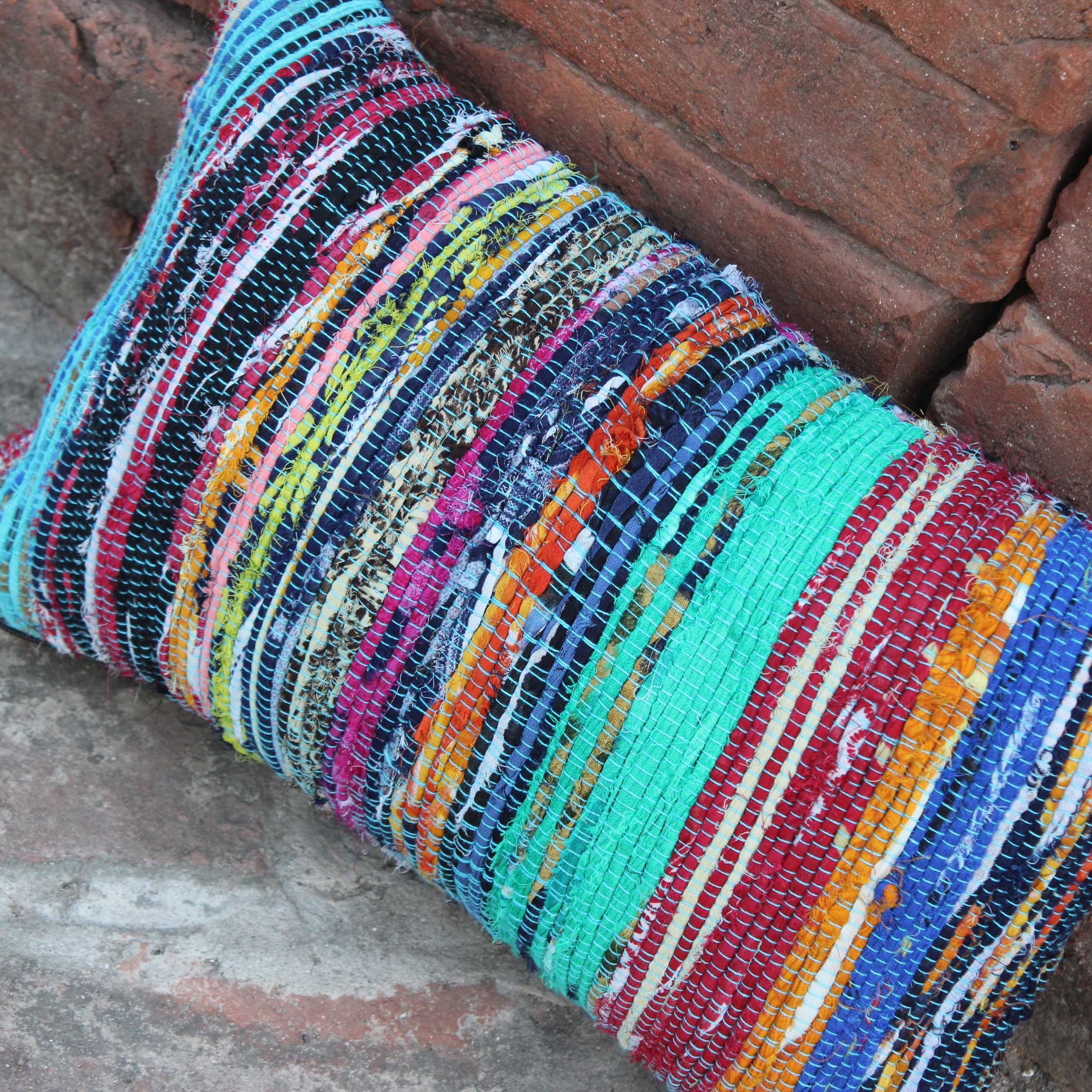 Turquoise Lumbar Boho Pillow cover Indian pillow Bohemian Etsy
