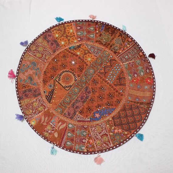 Boho Floor Cushion Cover Large Round Cushions Decor Boho Etsy