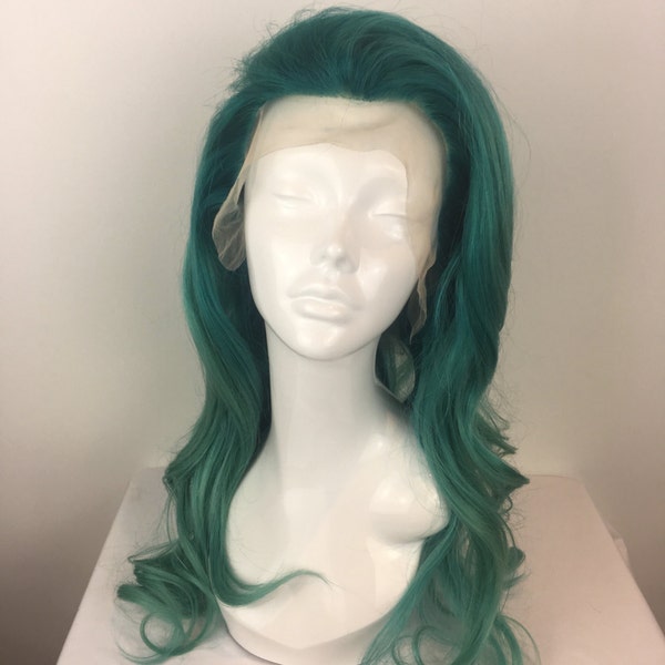 Custom coloured Blue ombré Human Hair Lacefront
