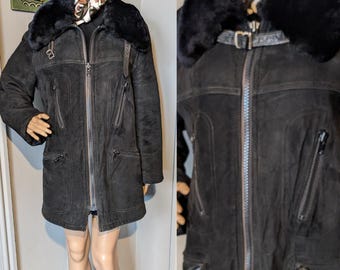 90's 00's Vintage Corduroy Denim Striped Multicolored Furry Faux