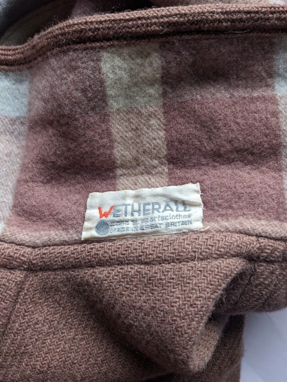 Vintage Wetherall Reversible Wool Check Plaid Pin… - image 7