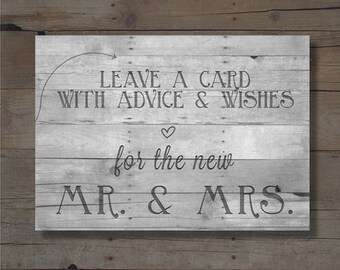 Wedding Advice Sign Printable  *instant download*  JPEG file