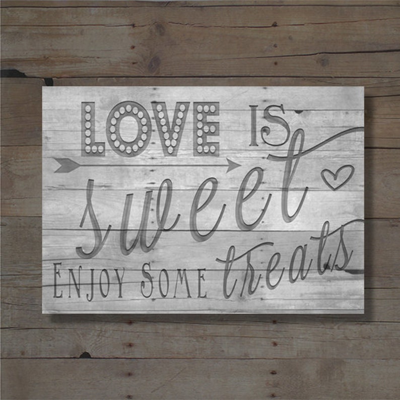 Love Is Sweet Wedding Sign Printable instant download JPEG | Etsy