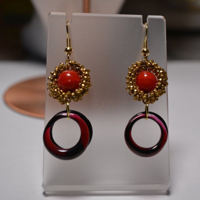 Earrings antique vintage pearl drop earrings Rousselet Paris
