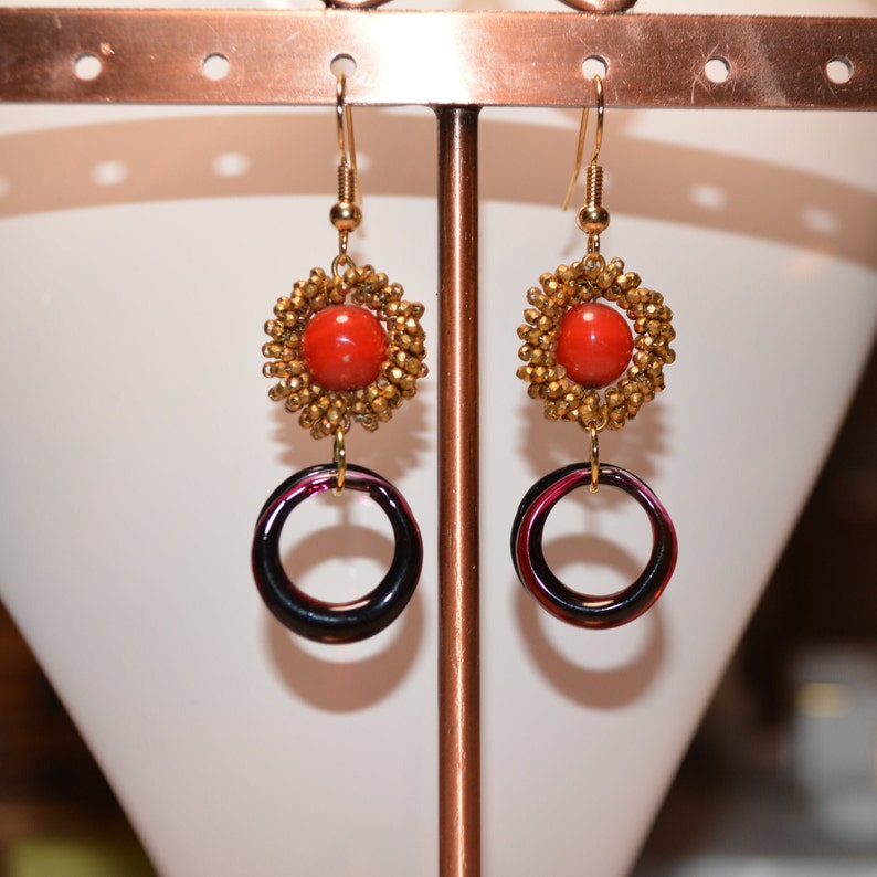 Earrings antique vintage pearl drop earrings Rousselet Paris
