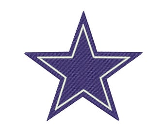 Dallas Star NFL Embroidery Design - Resizable, 19 formats