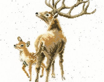 Bothy Threads Wild At Heart Hannah Dale Wrendale Deer Counted Cross Stitch Kit XHD72