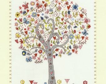 Bothy Threads Love Tree Counted Cross Stitch Kit